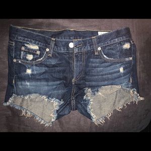 Rag & Bone dark denim shorts